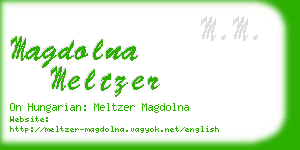 magdolna meltzer business card